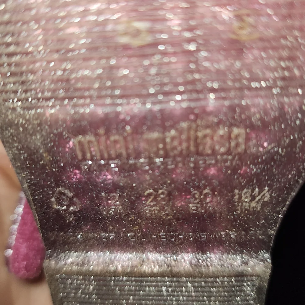 Mini Melissa Girls Glitter Pink Mary Janes